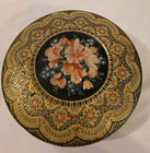 Cookie Tin Metal Sewing Floral Ornate Box Container Made In Holland Vintage 