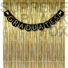 3 Metallic Gold Foil Fringe Curtain Backdrop Party Decor Photo Support 3ft X 8ft