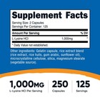 Nutricost L-lysine 1000mg  250 Capsules - Gluten Free  Non-gmo  500mg Per Cap