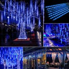 1 3pack 288 Led Lights Meteor Shower Rain Tree String Light Garden Party Outdoor
