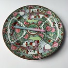 Vintage Late 19th Century Chinese Rose Medallion Porcelain Plate Hand Painted