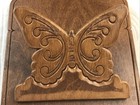 Vtg 1970 s Cottagecore Boho Wooden Key   Butterfly Letter Holder