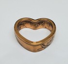 Heart Shaped Pendant Made From Irish Penny Ireland Coin Ring 24 In Chain