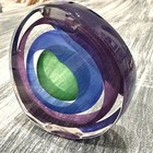 Paul Harrie Saturn Art Glass Paperweight Signed 4 5    Tall