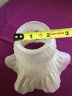 Vintage Frosted Glass Light Shade Ruffled Petticoat Lamp Fan Replacement