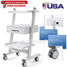 Dental Model Cart Three-tier Trolley Cabinet With Drawers Wheels With Socket