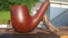 Tobacco Land Imported Briar Slanted Bent Billiard Smoking Estate Pipe 5 5  L