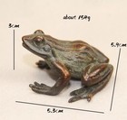 Brass Frog Animal Statue Small Sculpture Tabletop Figurine Home Decor Gifts