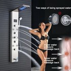 Stainless Steel Shower Panel Tower Led Rain Waterfall Massage System Faucet Set