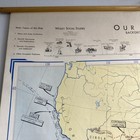 School Wall Map Vintage 1964 Spanish Exploration Of America 1492-1610 Denoyer G