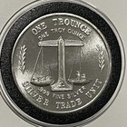 Crabtree Mint Divisible Vintage Rare Coin 1 Troy Oz  999 Fine Silver Round Medal