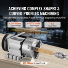 Indexing Dividing Head K11-100mm 3-jaw Chuck Tailstock For Cnc Milling