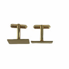 Vintage Mid Century Modern Men s Cufflinks Gold Toned Filled Costume Jewelry 