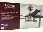 Home Decorators Merwry 52 In  Led Indoor Brushed Nickel Ceiling Fan New  open 