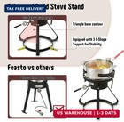 10 Qt Outdoor Propane Gas Fish Fryer Pot Kit With Strainer Basket   Aluminum  50