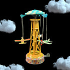 Vintage Style Tin Wind-up Airplane Carousel  mm262      Great Aviation Collectible