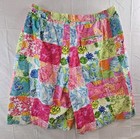 Lilly Pulitzer Short Women Size 12 Pink Bermuda Patchwork Animals Shark Monkey