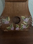 Vintage 1982 Home Grown Woods   Things Wooden String Instrument Floral Decor Tn