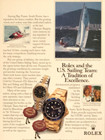 1990 Rolex Oyster Watch Us Sailing Team Yacht Racing Women Vintage Print Ad
