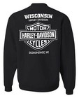 Harley-davidson Men s Remarkable Crew-neck Pullover Fleece Sweatshirt - Black