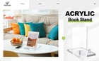 Acrylic Book Display Stand Clear Easel Plate Stand For