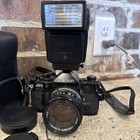 Canon A-1 35mm Slr Camera With 50mm 1 1 4 Ssc Lens   Canon Speedlite 199a Flash