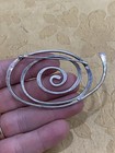 Rare    Vintage Sterling Silver 925 Calf   Dragon Hammered Swirl Brooch Pin