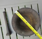 Antique Cast Iron Mortar   Pestle Apothecary Medical Pre-1930 s