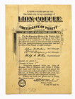 1880s Woolson Spice Lion Coffee Victorian Trade Card Girl Red Coat Gold Accents