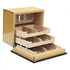Cigar Humidor The Elevate 150 Ct  W  Humidifier Hygrometer Pear Wood Nib New