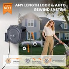 Giraffe Tools Retractable Garden Hose Reel 5 8in 60-115ft Water Hose Wall Mount
