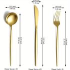 Gold Silverware Set 60 Piece titanium Gold Plated Stainless Steel Flatware Set