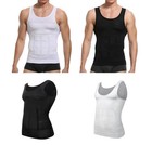Men Body Slimming Tummy Shaper Underwear Shapewear Shirt Waist Girdle Shirt Vest