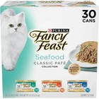 Purina Fancy Feast Seafood Classic Pate Wet Cat Food Variety  pack 30  3 Oz Cans