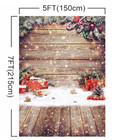 5x7ft Snowflake Christmas Photography Backdrop Wood Wall Floor