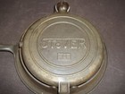 Vintage Stover 8 Cast Iron Waffle Iron W Low Base Nice