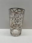 Vintage Alvin Fine Silver Overlay Clear Glass Tumbler C 1900 No Monos 3-7 8 