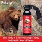 Feloiy 35ft Bear Deterrent Repellent Spray 16oz Glow Cap Camping Hiking