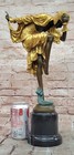 Hand Made Ankara Dancer Bronze And Marble Sculpture Hot Cast Figurine