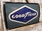 Vintage Goodyear Porcelain Sign Old Automobile Car Truck Rubber Tire Auto Parts