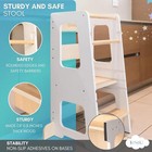Toddler Kitchen Stool Helper     Adjustable Standing Tower With Safety Rails  An