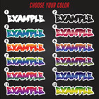 Custom Personalized Vinyl Graffiti Name Decal Sticker Car Window Tumbler Flask