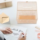 Golden Wedding Card Box For Gift Card Anniversary Money Card Box W  Heart Lock