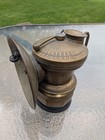 Vintage Brass Auto-lite Carbide Coal Miner s Head Lamp Universal Lamp Co Usa