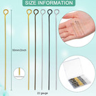 500 Pieces 2 Inch 50 Mm Eye Pins For Jewelry Making Diy Head Earring Ball Pins J