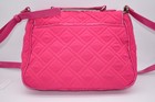 Vera Bradley Turnlock Crossbody Bag In Microfiber Fuchsia
