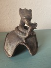 Antique Rare Architectural Salvage Cast Iron Cobra Swallowing Mongoose Post   