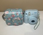 Fujifilm Instax Mini 8 Ice Blue Instant Film Camera With Floral Case