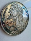 1969 Tunisia King Numidia Masinissa Proof Silver 1 Dinar Coin - Original   Toned
