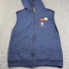 Vintage Medallion Team Usps Cycling Zip Hoodie Vest Large Usa Men s